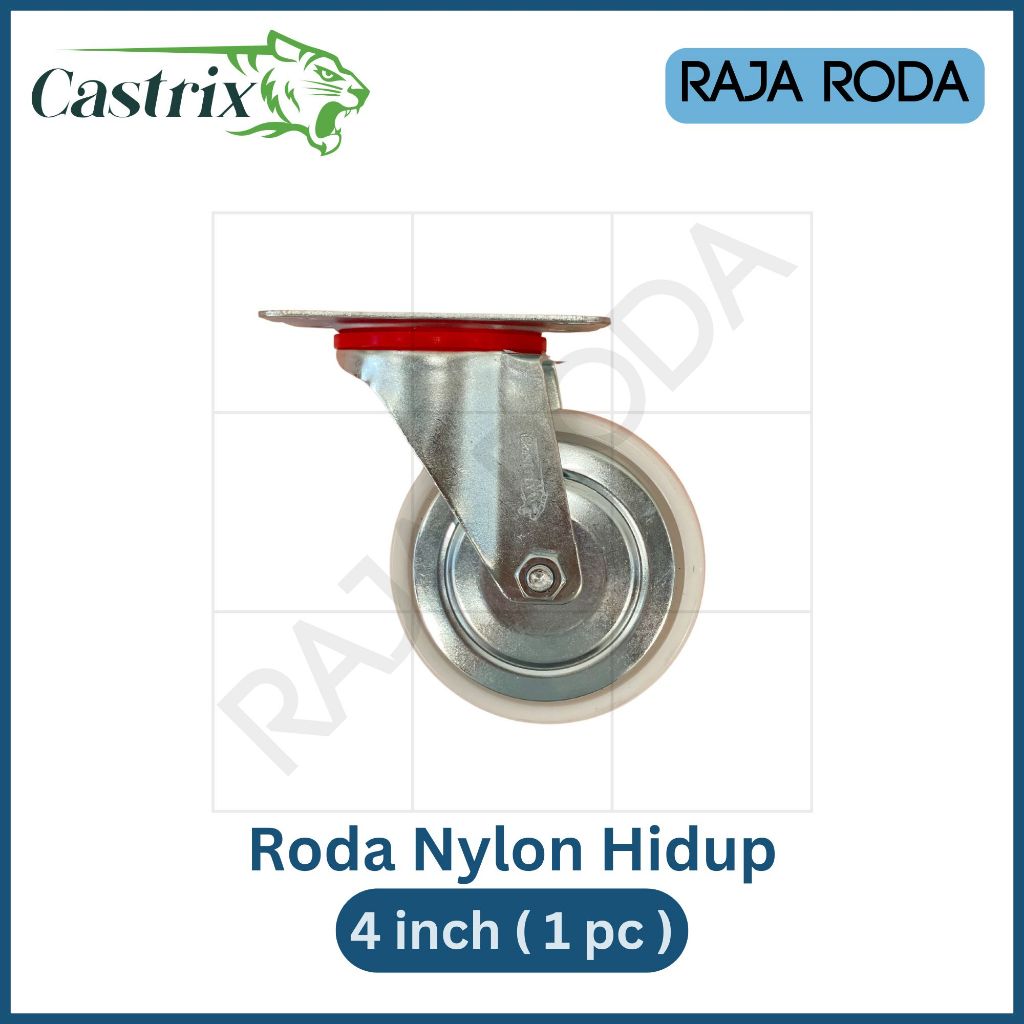 Jual Castrix Roda Nylon Troli Steling Etalase Rak Hidup 4
