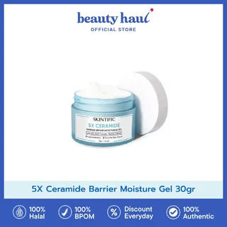 SKINTIFIC 5X Ceramide Barrier Moisture Gel –Moisturizer Gel Ringan untuk Oil Control, Calming, Pelembab Wajah Brightening & Menjaga Skin Barrier