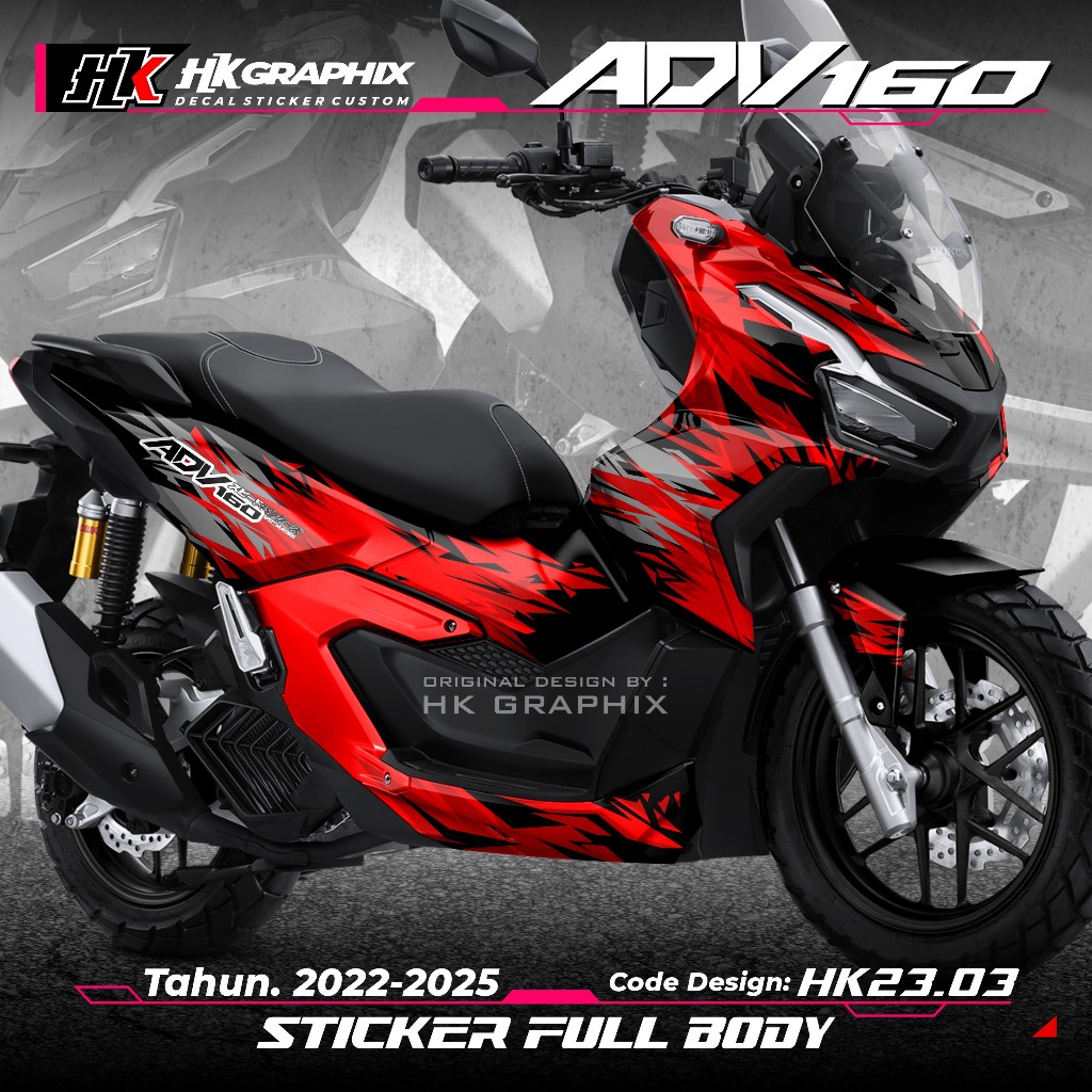 Jual (COD) Decal Sticker ADV 160 Full Body 2022 2023 2024 2025 Desain ...