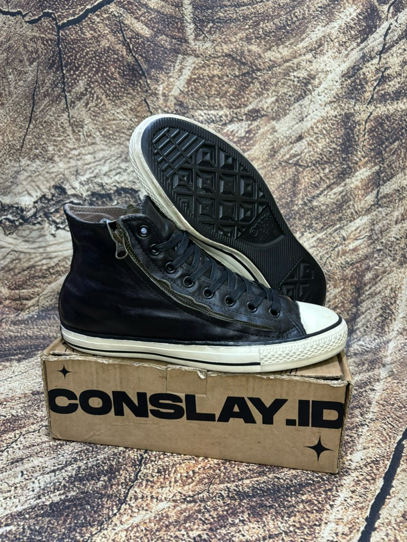Jual Converse CT Hi Double Zip Black White Leather ( Size 43 ) | Shopee ...