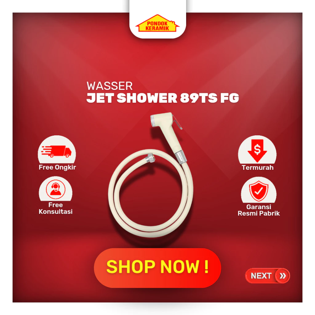 Jet Shower WASSER  WS-89TS White / Jet Shower Warna Putih