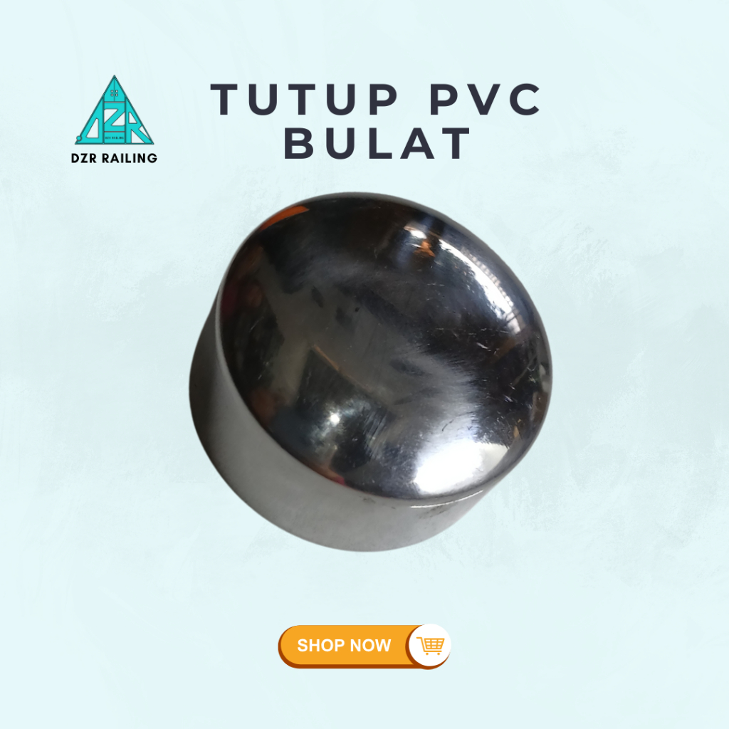 Jual TUTUP HAND RAILING PVC BULAT / PENUTUP HANDLE TIANG PVC KAYU BULAT ...
