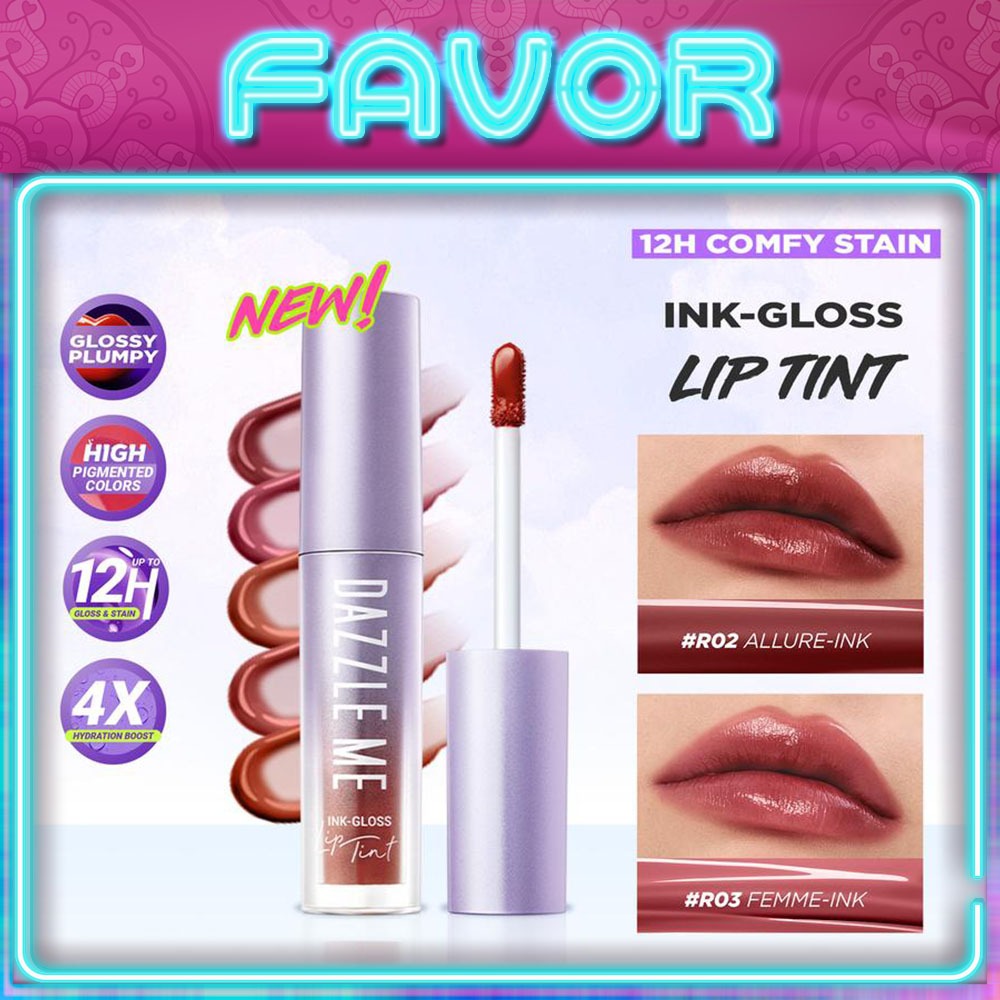 Jual DAZZLE ME Ink Gloss Lip Tint 2.5ml | Watery Ink Gel Lip Tint ...