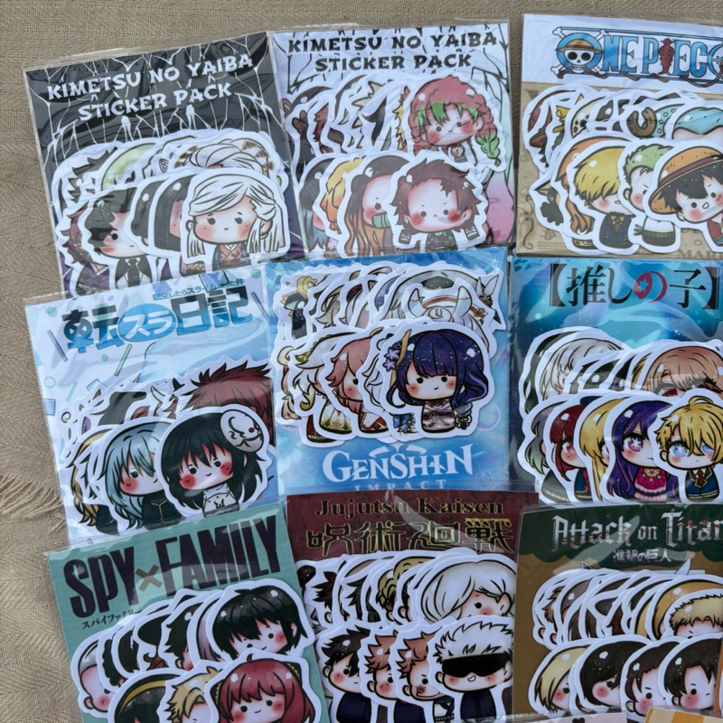 Jual khalishop - anime sticker chibi, deco sticker pack, sticker deco ...