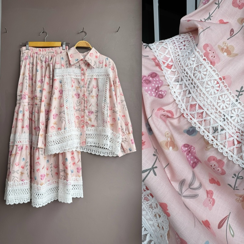 Jual oneset Zahira, set meijiwang, oneset Moana, set rok import, set ...