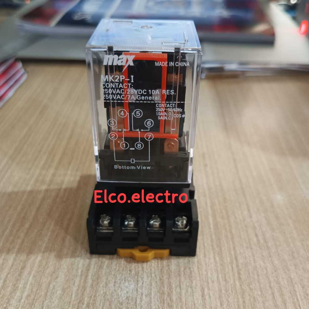 Jual Relay MK2P 220V Omron + Socket 220V 10A 8P Soket AC 8P MK2P-1 8 ...