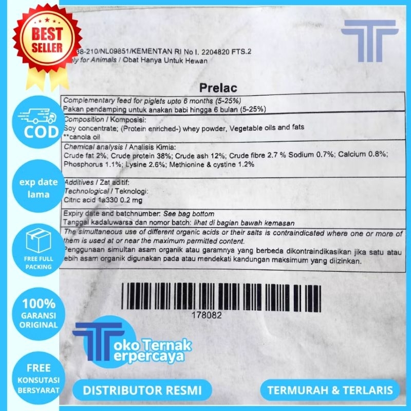 Jual Susu Bubuk PRELAC 1kg susu skim pengganti indukan untuk kambing ...