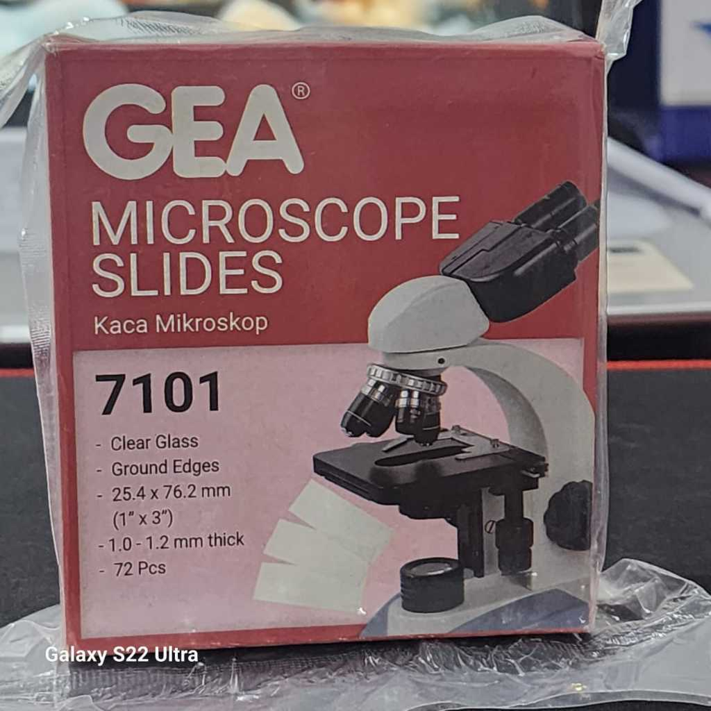 Jual KACA MIKROSKOP 7101 GEA / MICROSCOPE SLIDE 7101 GEA ISI 72 PCS ...