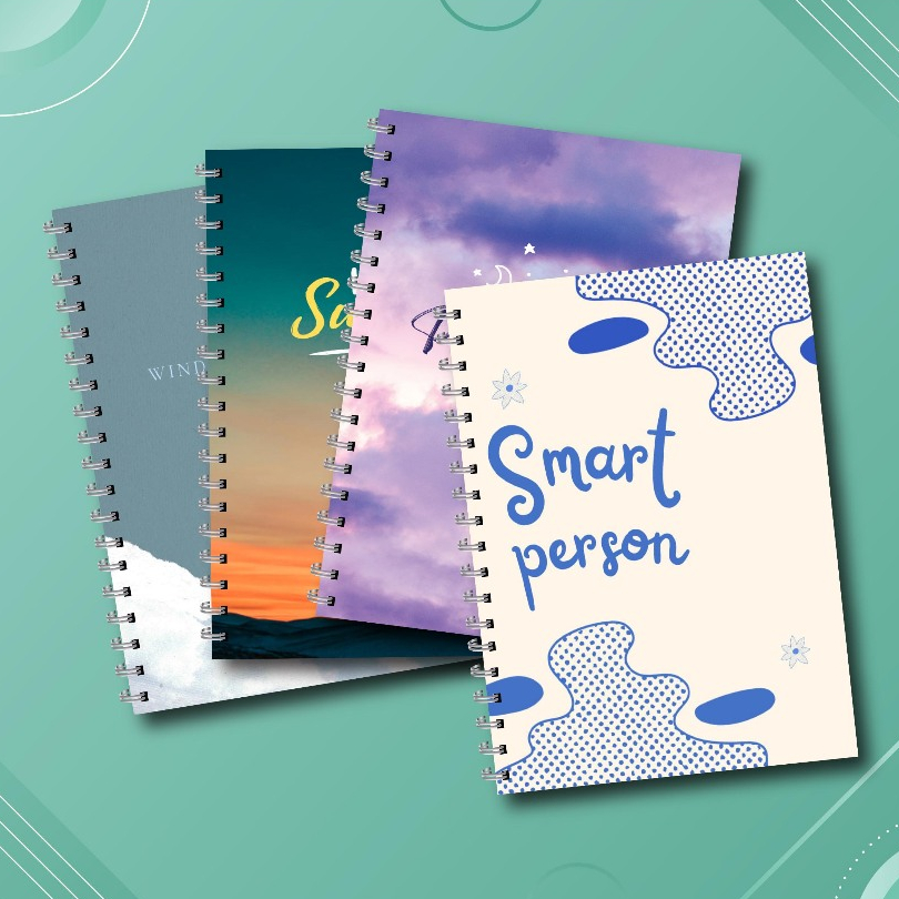 Jual Notebook Spiral A6 Terbaru/Buku Diary Aesthetic isi 50 lembar ...
