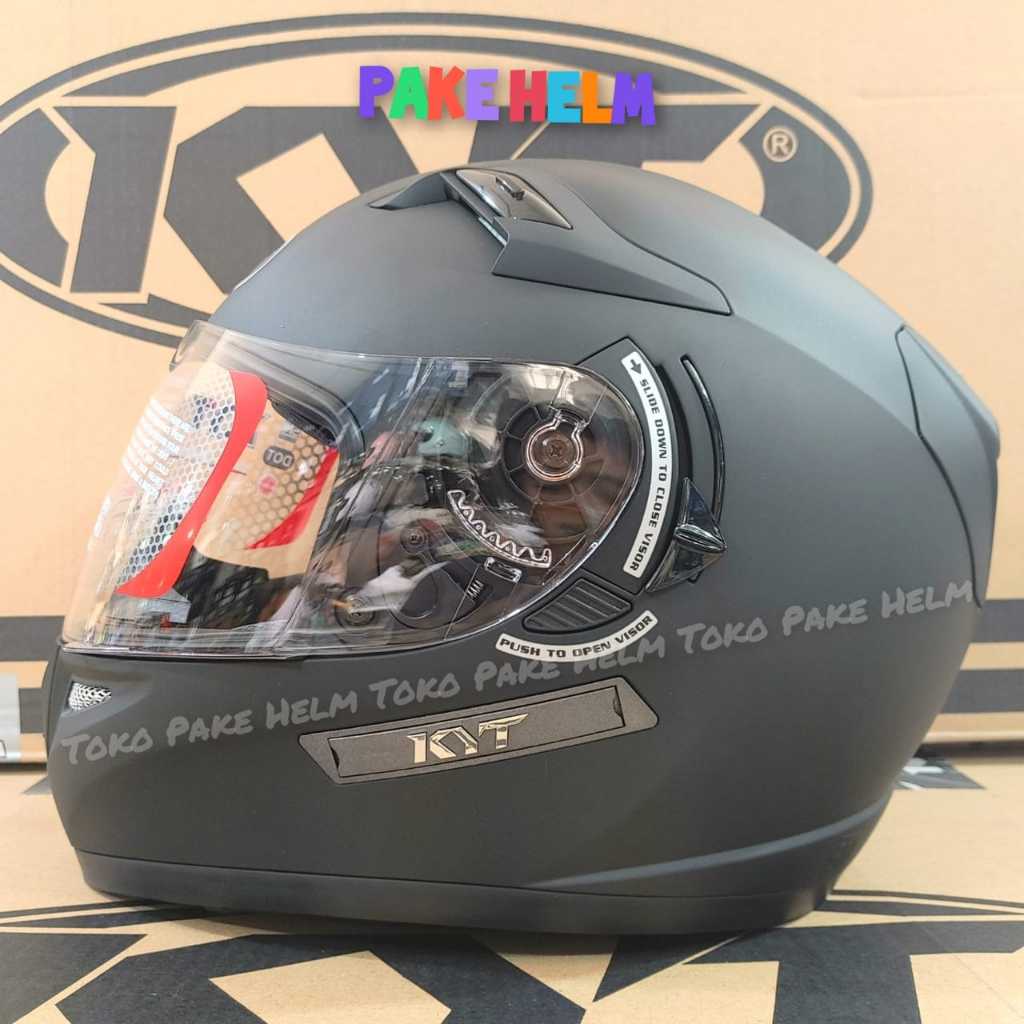 Jual HELM KYT K2 RIDER FULL FACE K2R DOUBLE VISOR BLACK DOFF | Shopee ...