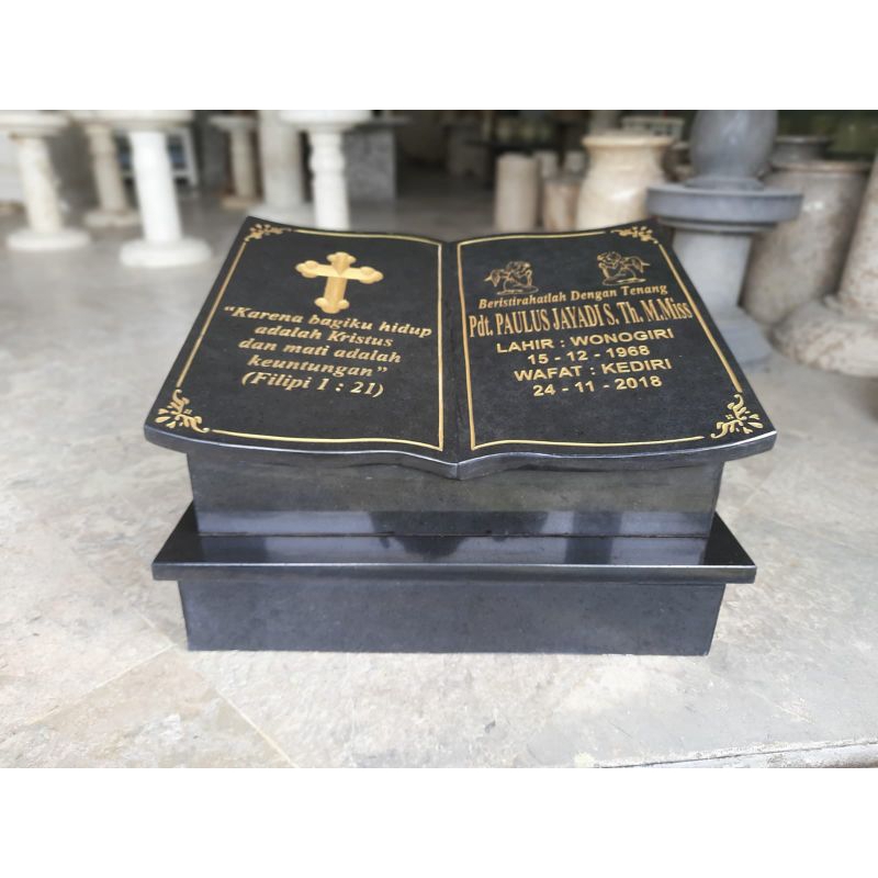Jual Nisan Kristen Granit Hitam Model Kitab | Shopee Indonesia