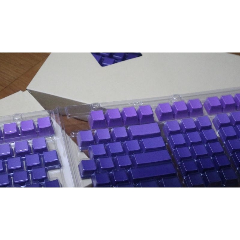 Jual Keycaps PBT Double Shot Gradient Side Print Tembus (Purple Haze ...