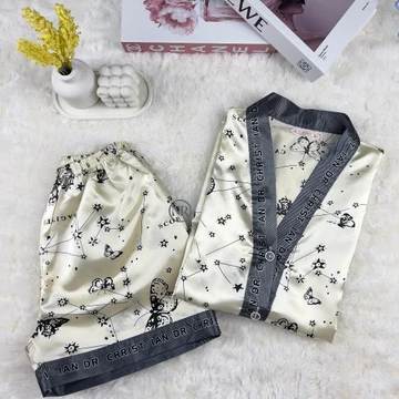 NOIRI Piyama Wanita Set Satin Celana Pendek Lengan Pendek Bahan Satin Premium Baju Tidur