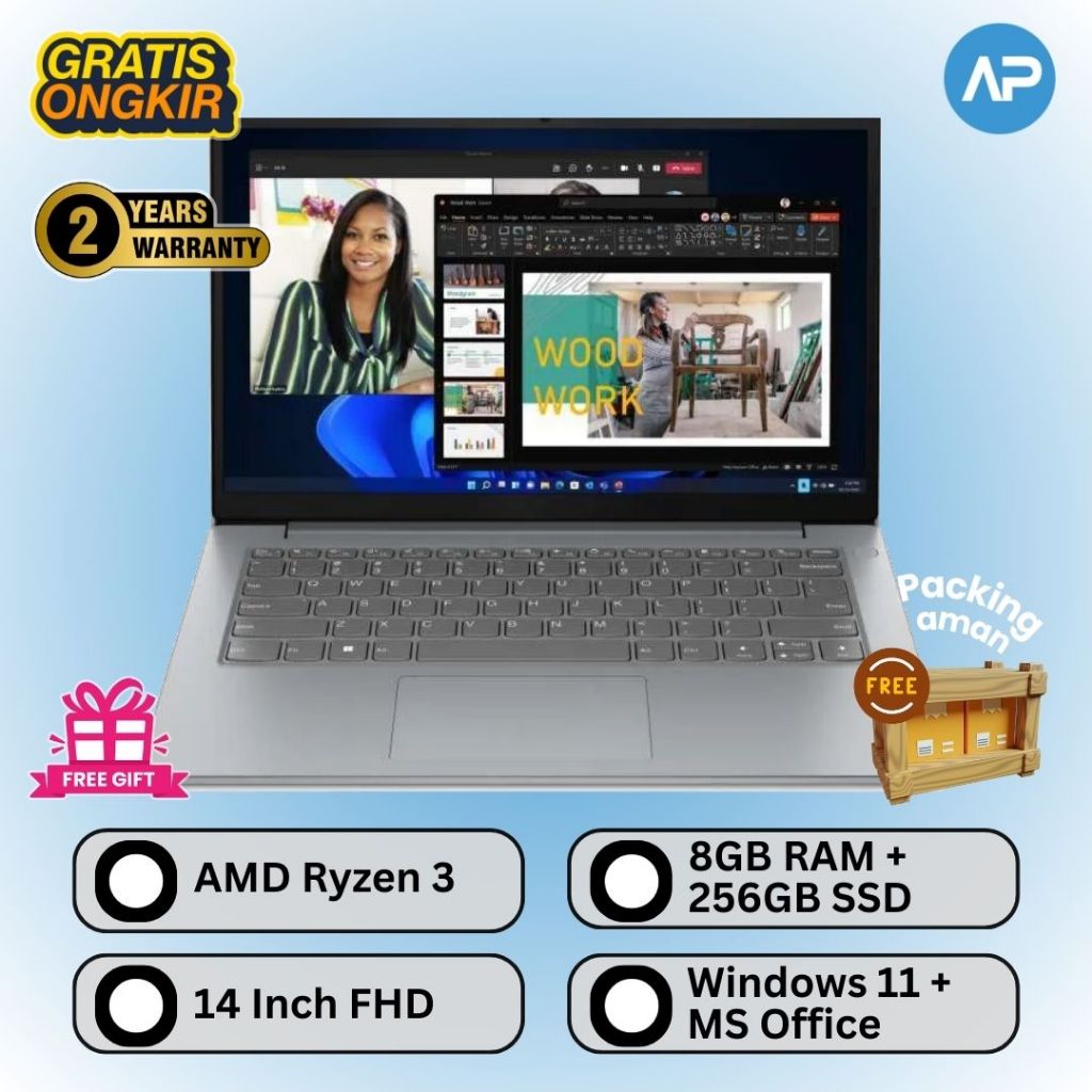 Jual Laptop Lenovo V14 AMD Ryzen 3 - 8GB - 256GB SSD - 14" - Windows ...