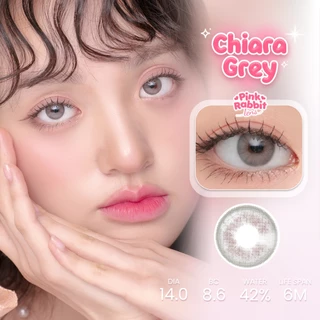 PINK RABBIT Softlens Super Comfy Chiara Grey - Normal, Minus 0.5 S/D 10.00 (1PCS/Sebelah) / Soflen / Soflens / Soflent / Softlen  / Soft Lens / Softlense / Softlens Abu / Softlens Murah / Lensa Mata / Lensa Kontak