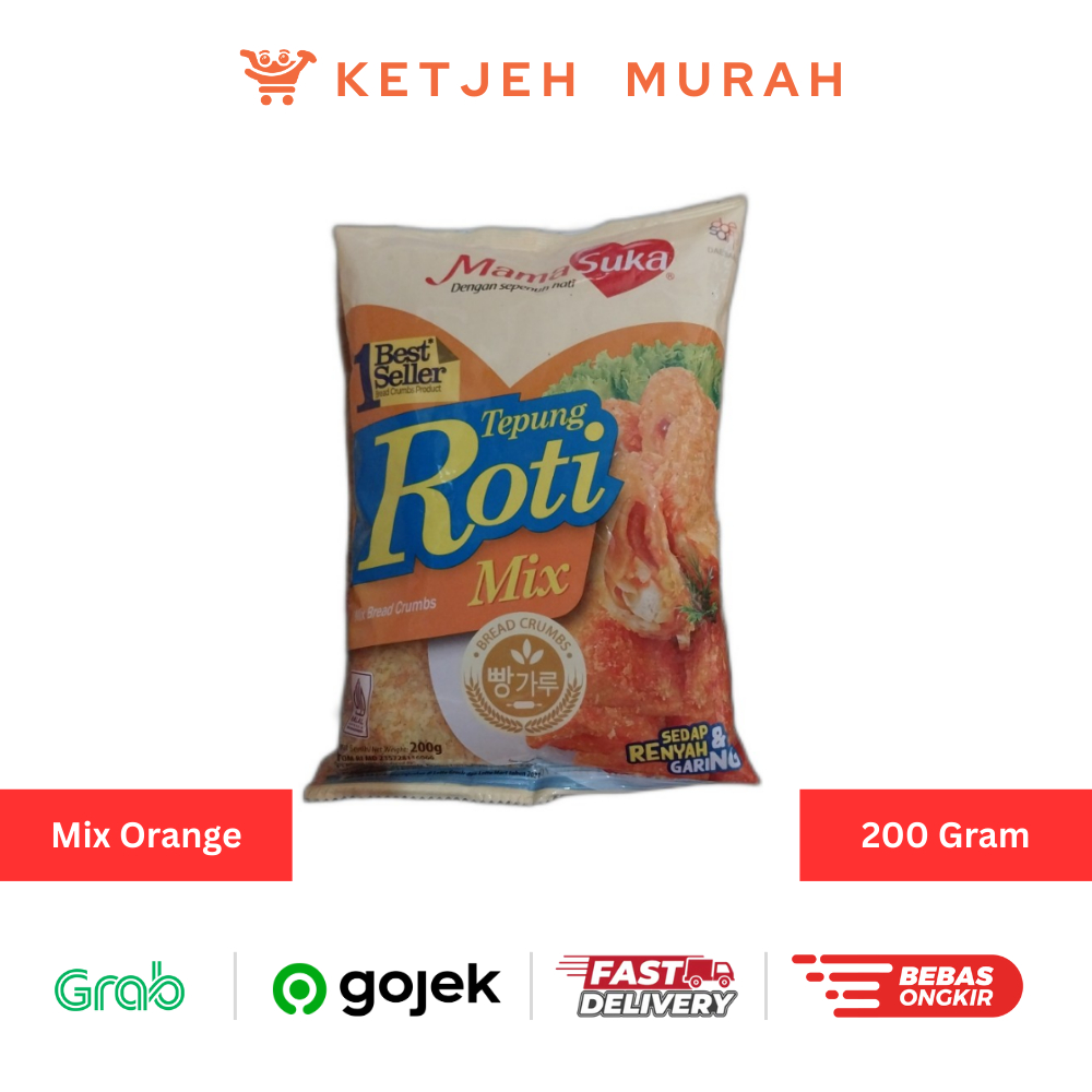 Jual Tepung Roti Mix Bread Crumbs Panir Mix Mamasuka 200 Gram | Shopee ...