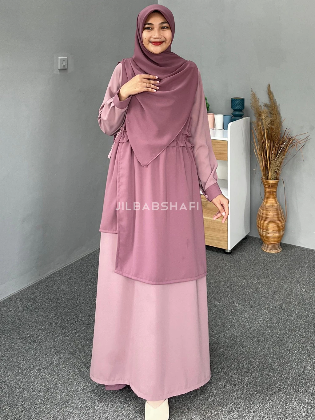 Detail Bahan dan Potongan Gamis Driya