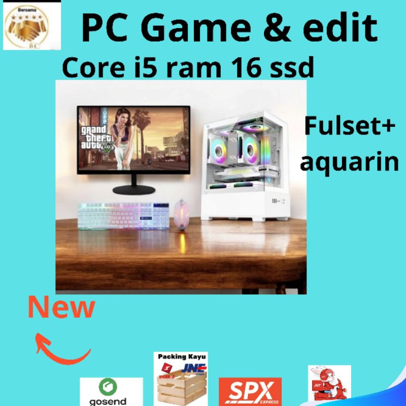 Jual Pc Gaming Editing I5 SSD 120 Gb Fullset Monitor 19 Inch Siap Pakai ...
