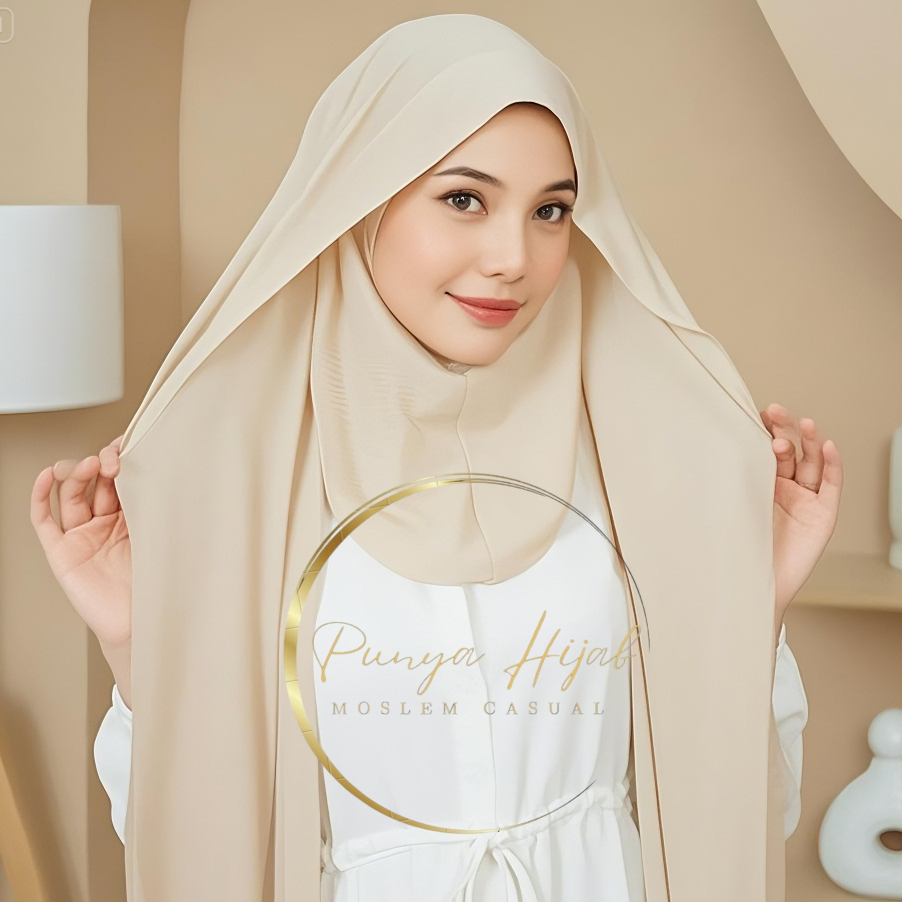 punya hijab - Pashmina Inner Oval kancing Jersey Premium Hijab Instan Pashmina Ninja Jersey kinaya