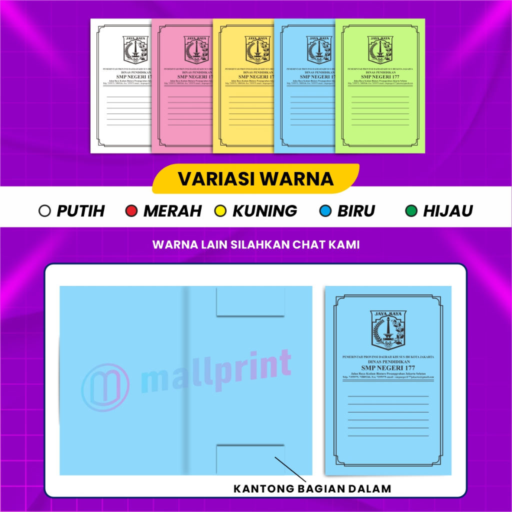 Jual Cetak Map Surat / Map Berkas / Map Sekolah / Map Rumah Sakit / Map ...