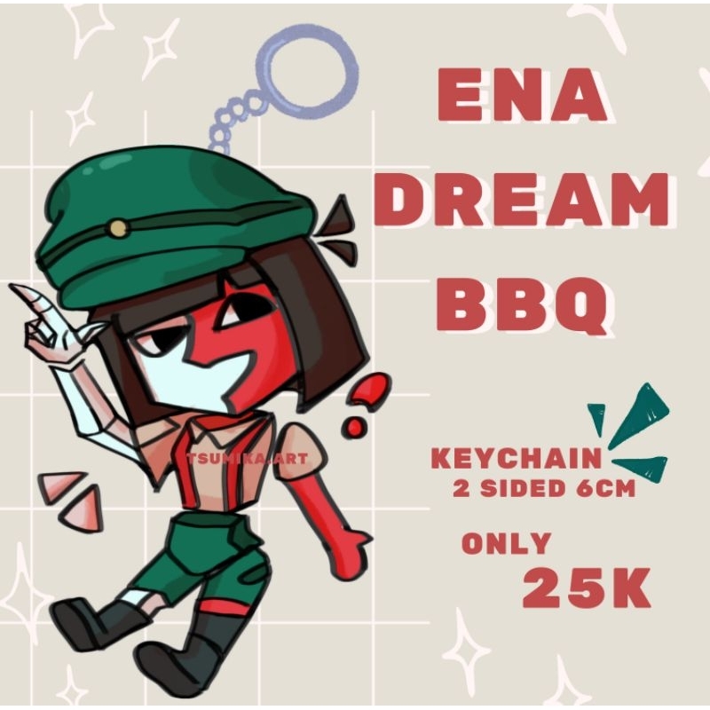 Jual ENA DREAM BBQ TWO DIFFERENT SIDE KEYCHAIN | Shopee Indonesia