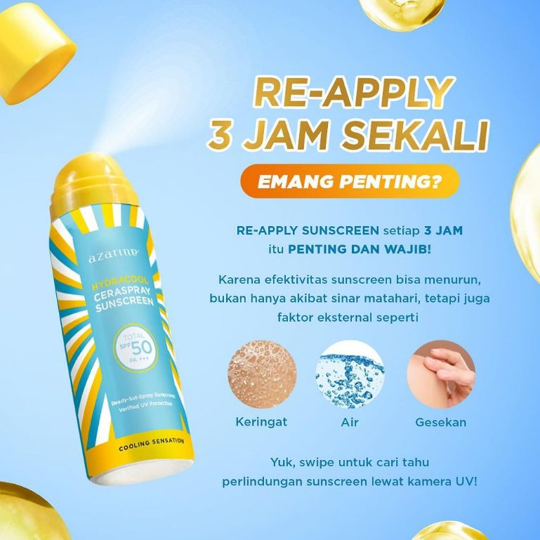 Jual Azarine Ceraspray Sunscreen Spray SPF 50 PA+++ 50ml - Azarine ...