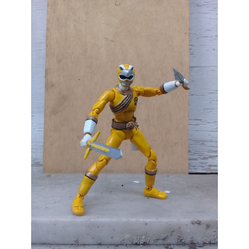 Jual action figure custom shf Gaoranger Gao yellow power rangers wild ...