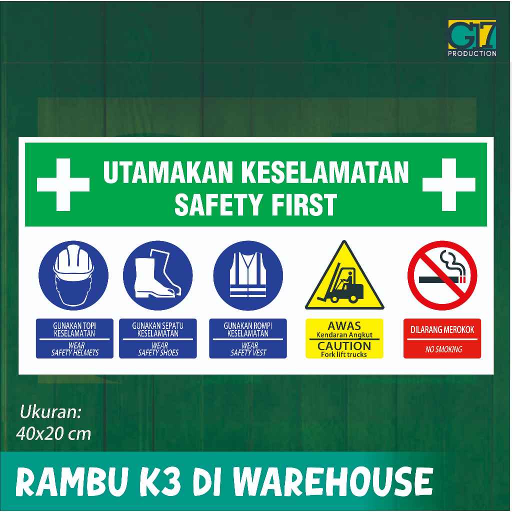 Jual RAMBU K3 DIAREA WAREHOUSE / SIGN K3 | Shopee Indonesia