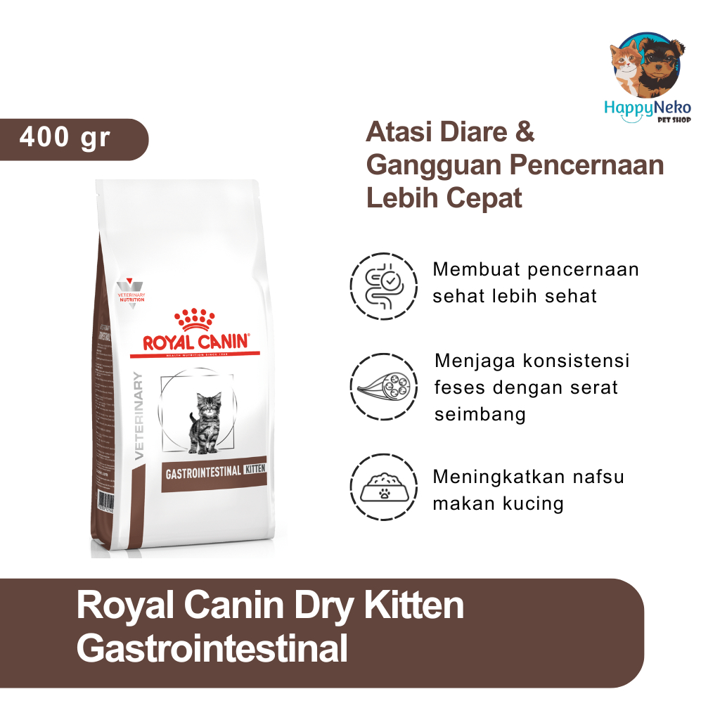 Jual ROYAL CANIN GASTRO INTESTINAL KITTEN 400GR MAKANAN KHUSUS