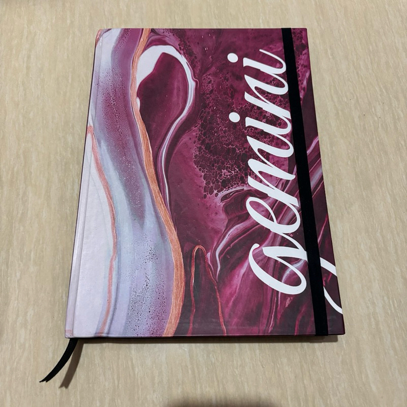 Jual Gemini Note Book A4 Marble Maroon White (Custom) | Shopee Indonesia