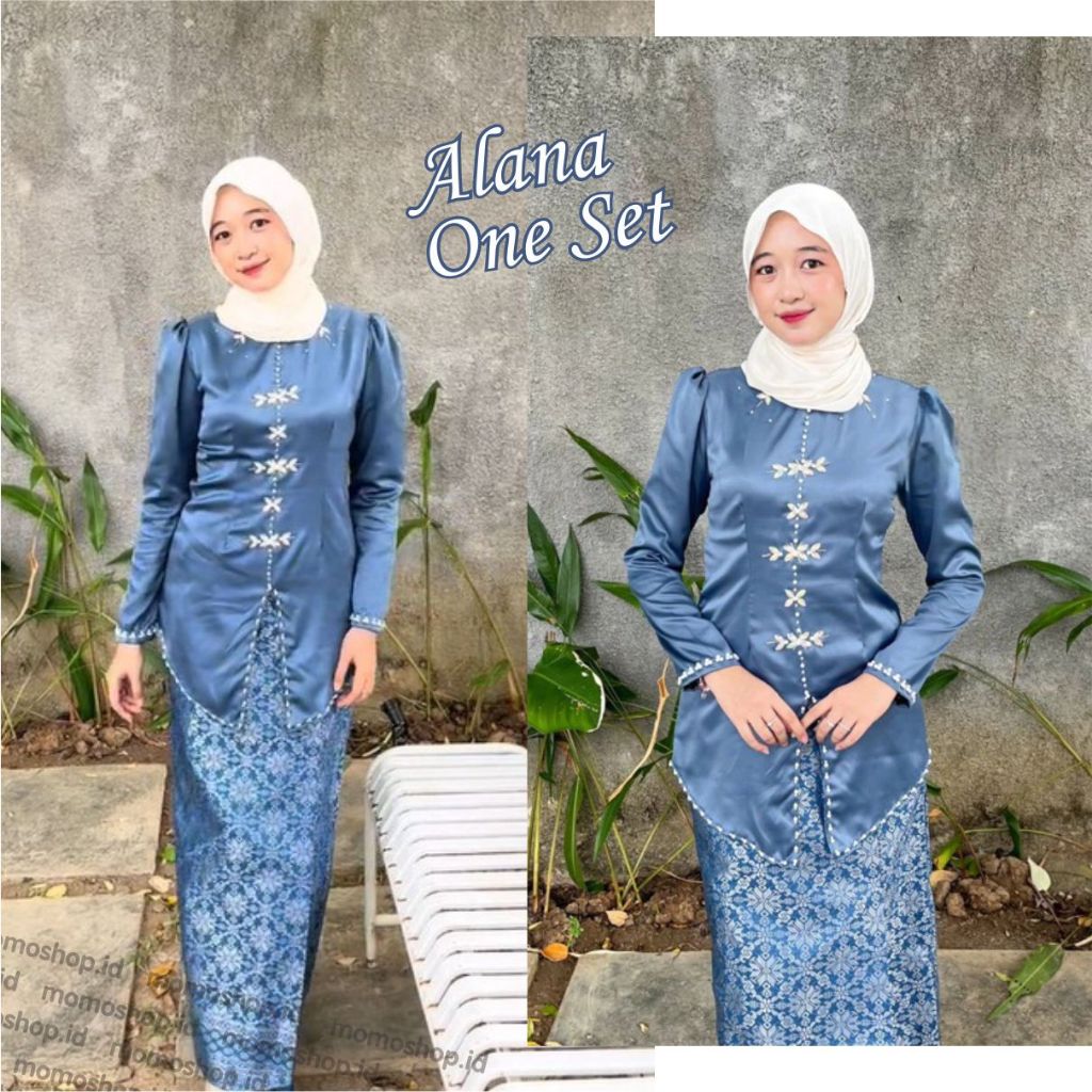 Jual Alana One Set Baju Kurung Melayu Rok Songket Bridesmaid Kondangan ...