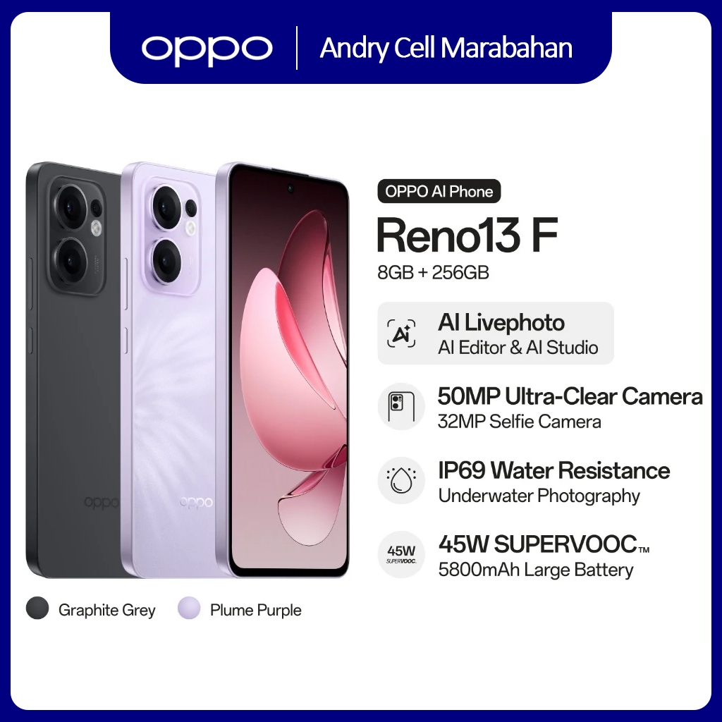 Jual [NEW PRODUCT] OPPO Reno13 F 4G 8GB/256GB [IP69 Water Resistance ...