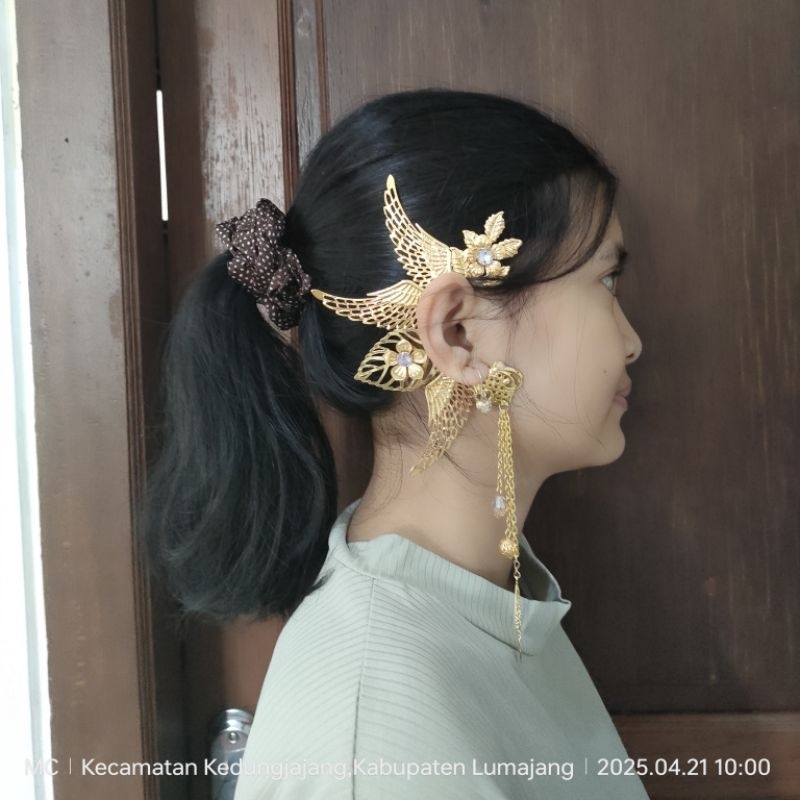 Jual ( Revina ) earcuff hiasan telinga sumping tari | Shopee Indonesia