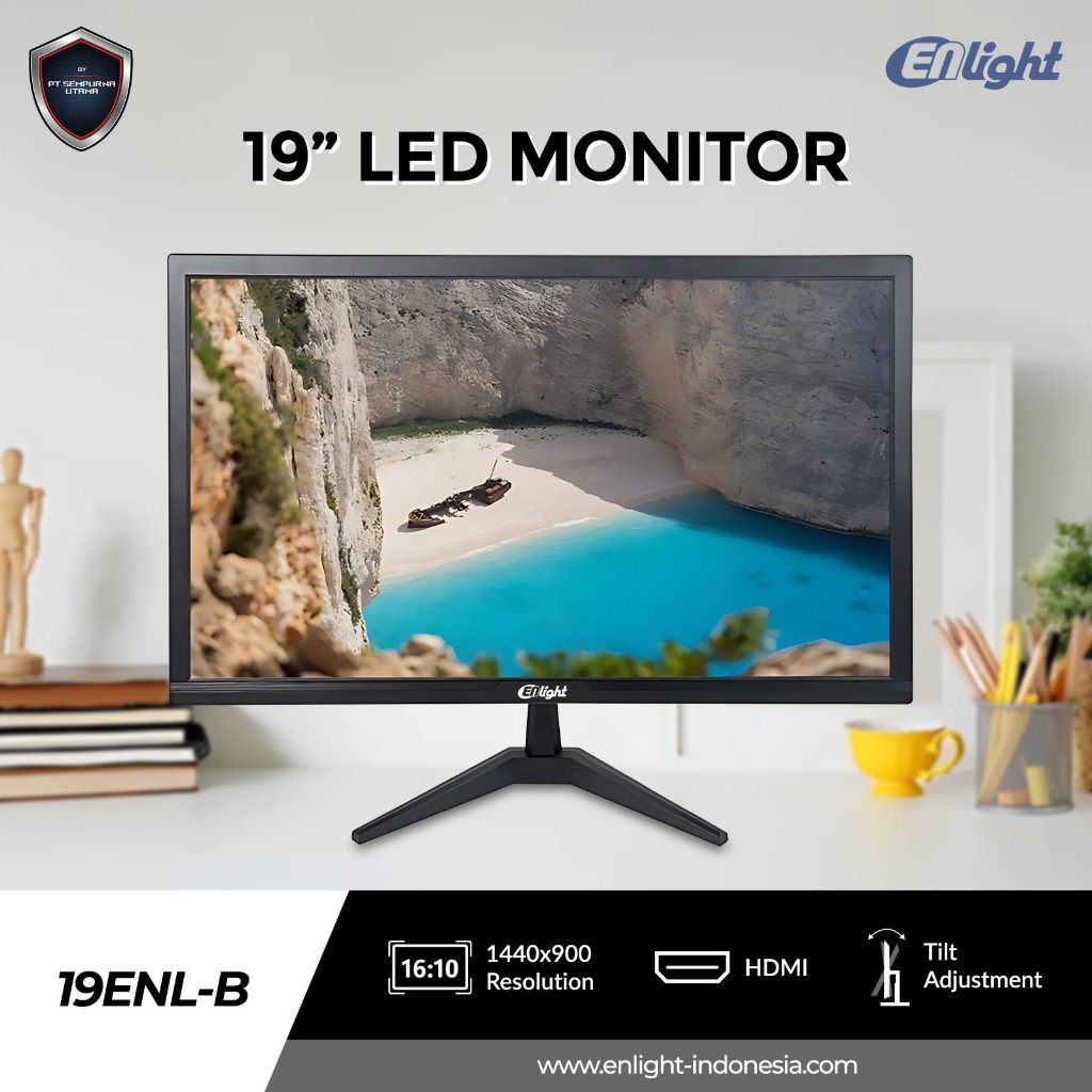 Jual Enlight 19ENL-B LED Monitor 19 Inch HDMI | Shopee Indonesia