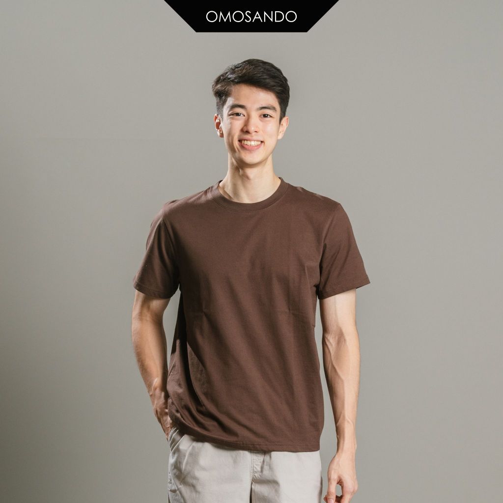 Jual Omosando Kaos Kasual Pria Premium Bahan Katun Regular Fit | Shopee ...