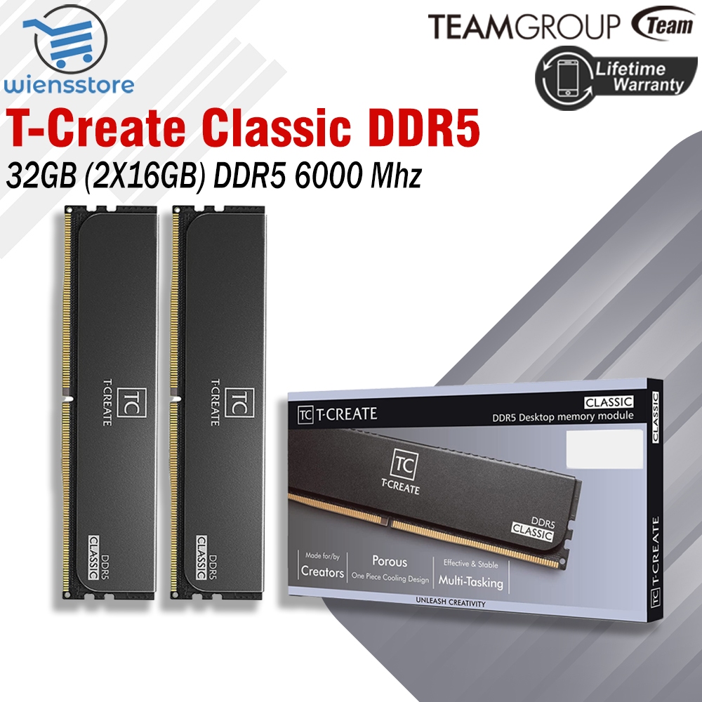 Jual TEAM T-Create Classic 32GB (2X16GB) DDR5 6000 ...