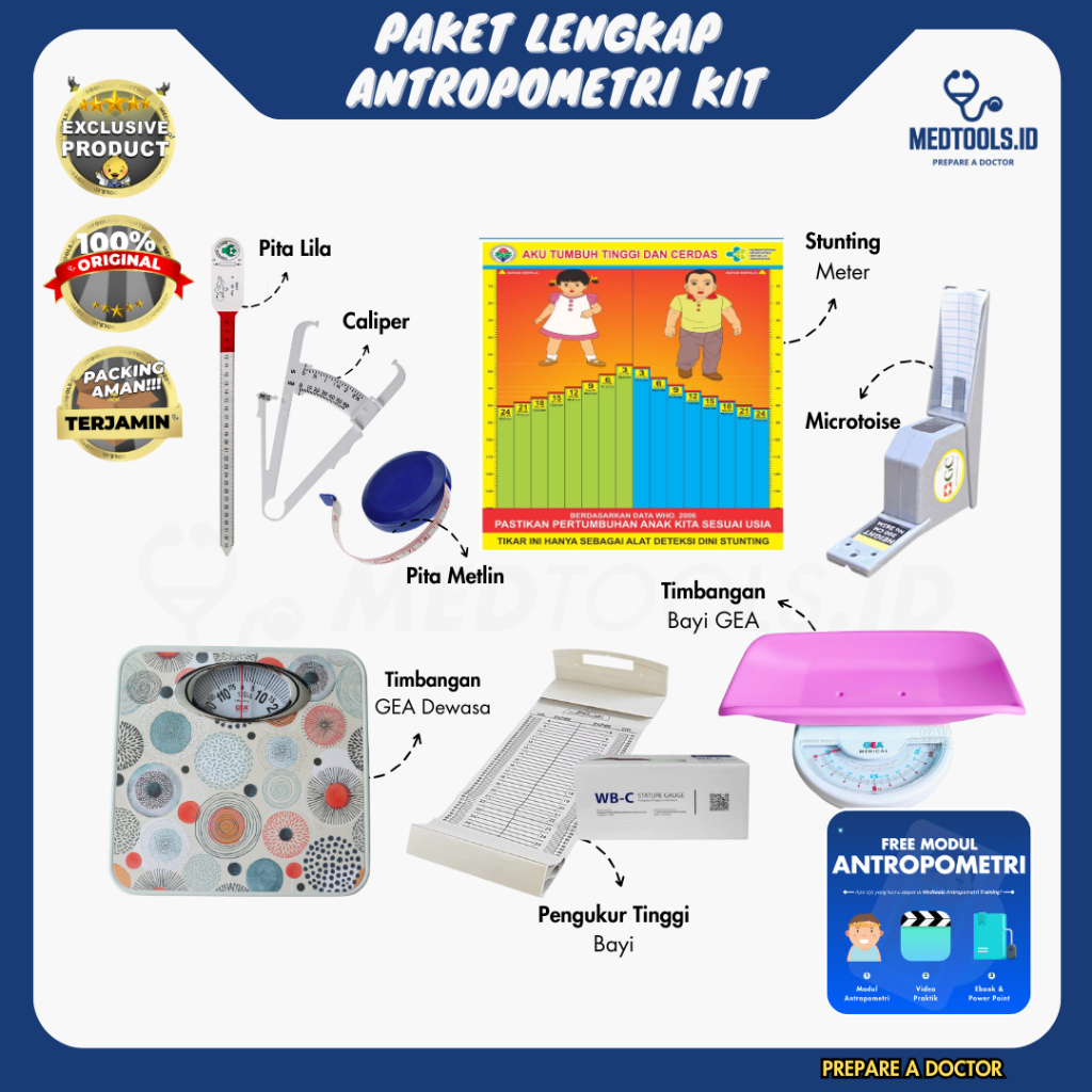 Jual Paket Antropometri Kit [ Stunting Kit / Alat Penilaian Status Gizi ...
