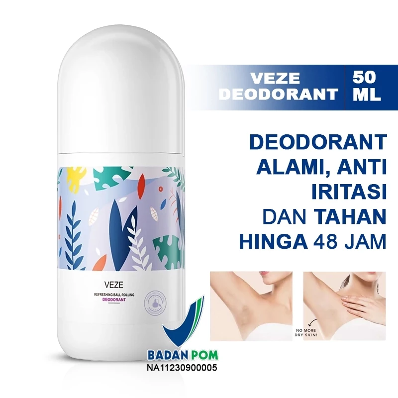 [BPOM] Veze Deodorant Refreshing Roll On Brightening 50ml - Bebas Keringat dan Bau Badan Hingga 48jam | AutoStock