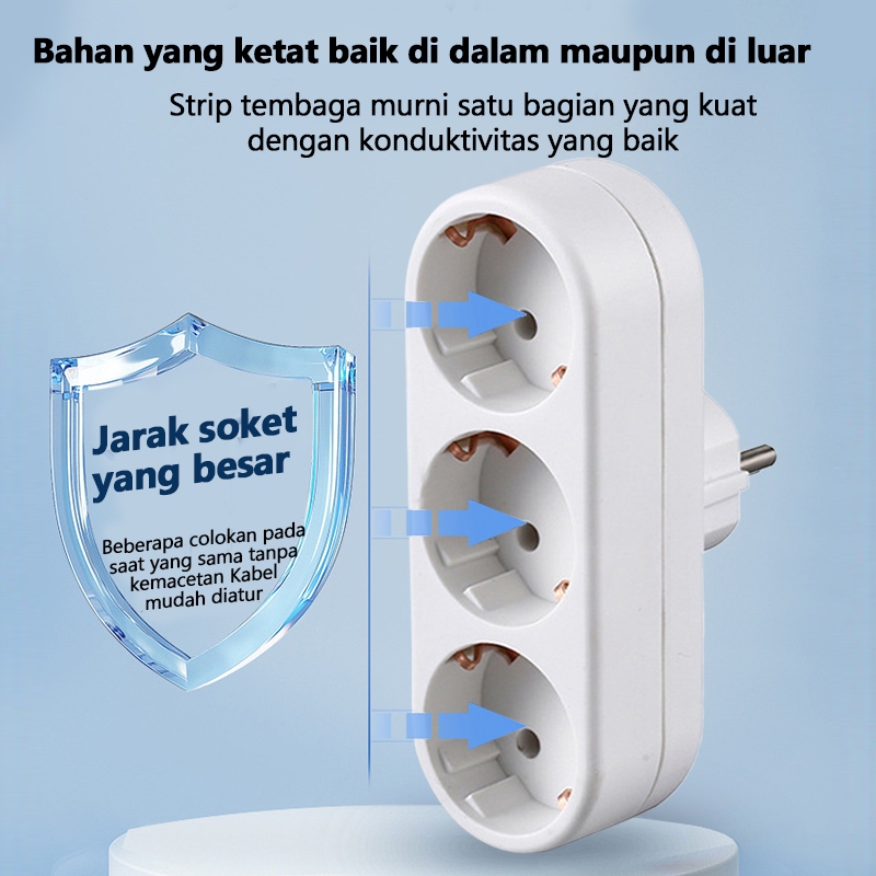 Jual [Garansi dua tahun] Powerport 2500W Power Soket Stop Kontak Soket ...