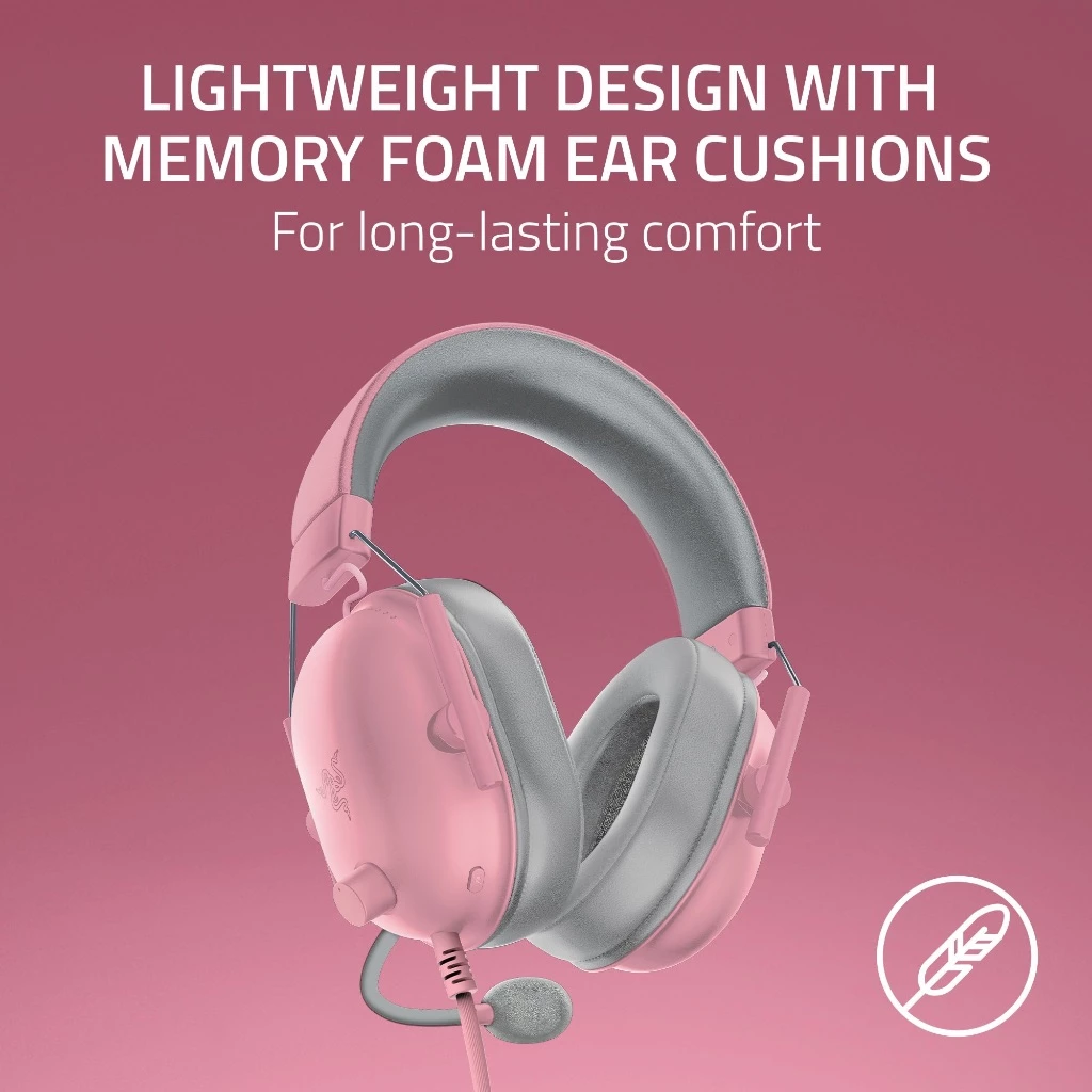 Razer Blackshark V2 X - Quartz - Playstation Wired Gaming Headset with Tempest 3D Audio