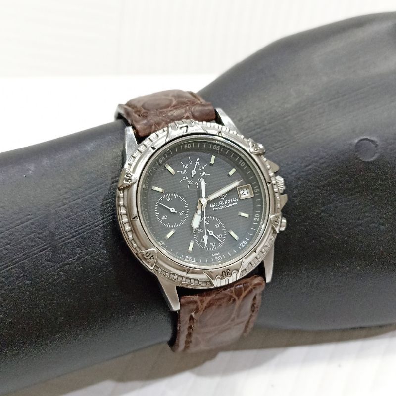 Jual Jam Tangan MC Michelle Rochas Swiss Chronograph Quartz Watch Pria ...