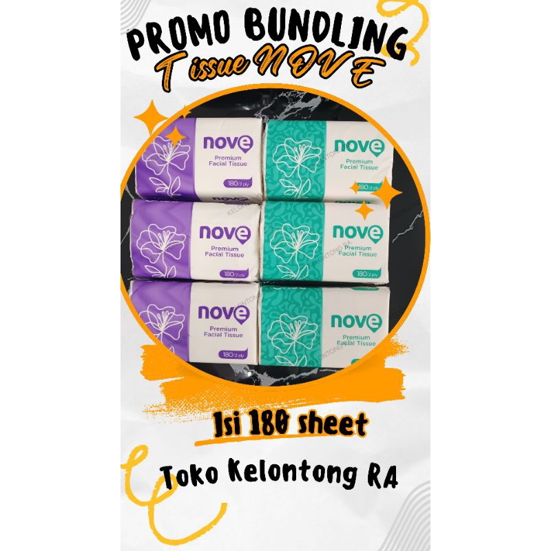 Jual (PAKET 6Pcs)PROMO TISSUE NOVE 180 Sheet 2Ply Super Lembut | Shopee ...