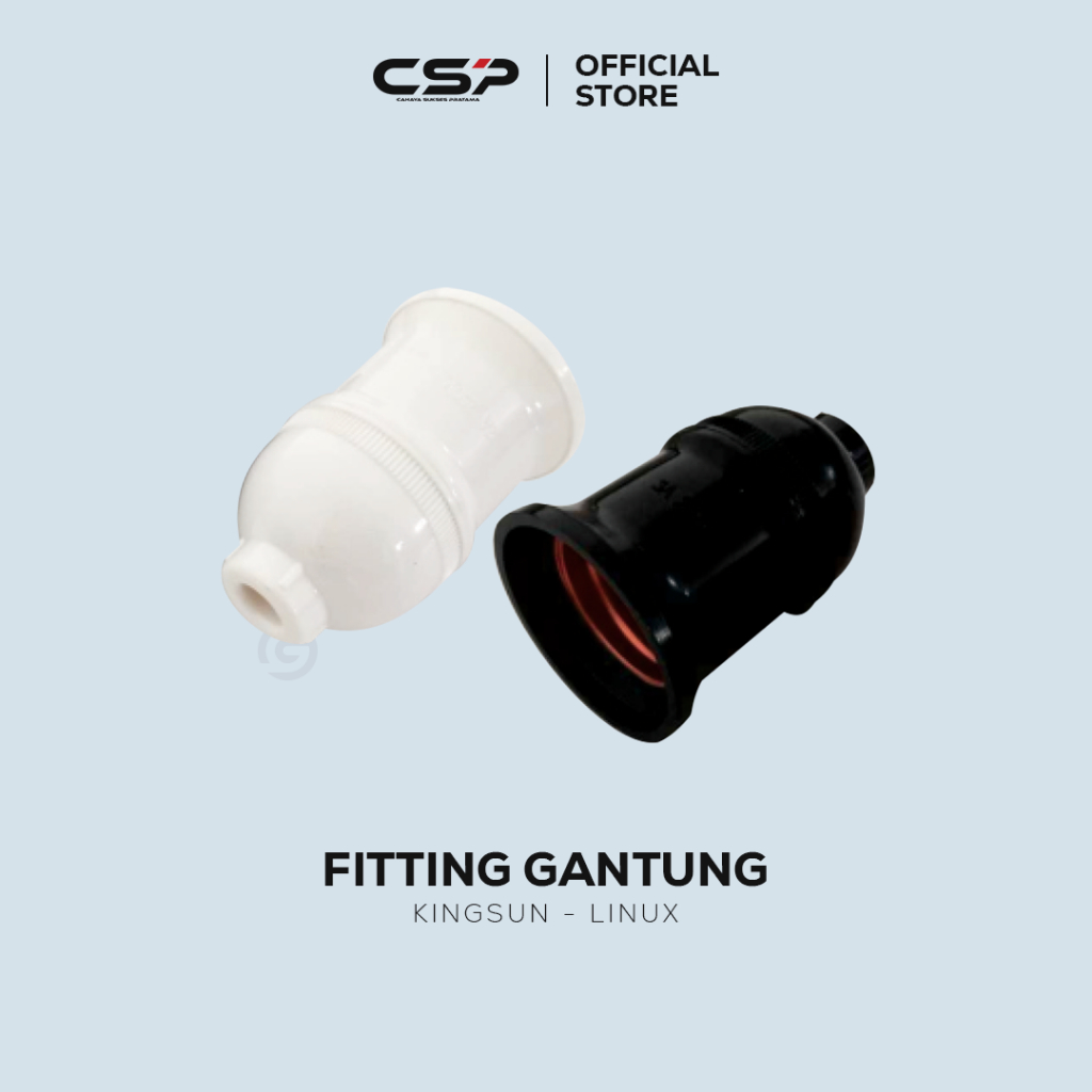 Jual Fitting Gantung/Fitting Lampu Kingsun & Linux (Hitam-Putih ...