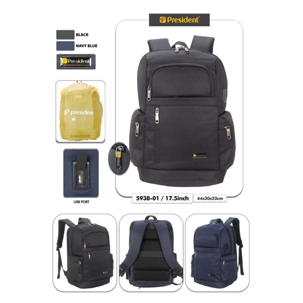 Jual President Tas Ransel Kombinasi Portable 5938 Ukuran 17.5 Inch ...