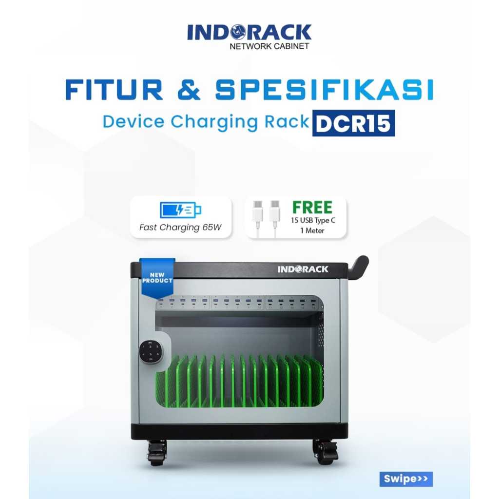 Jual DCR15 Device Charging Rack INDORACK Box Charging Station 15 Ports ...