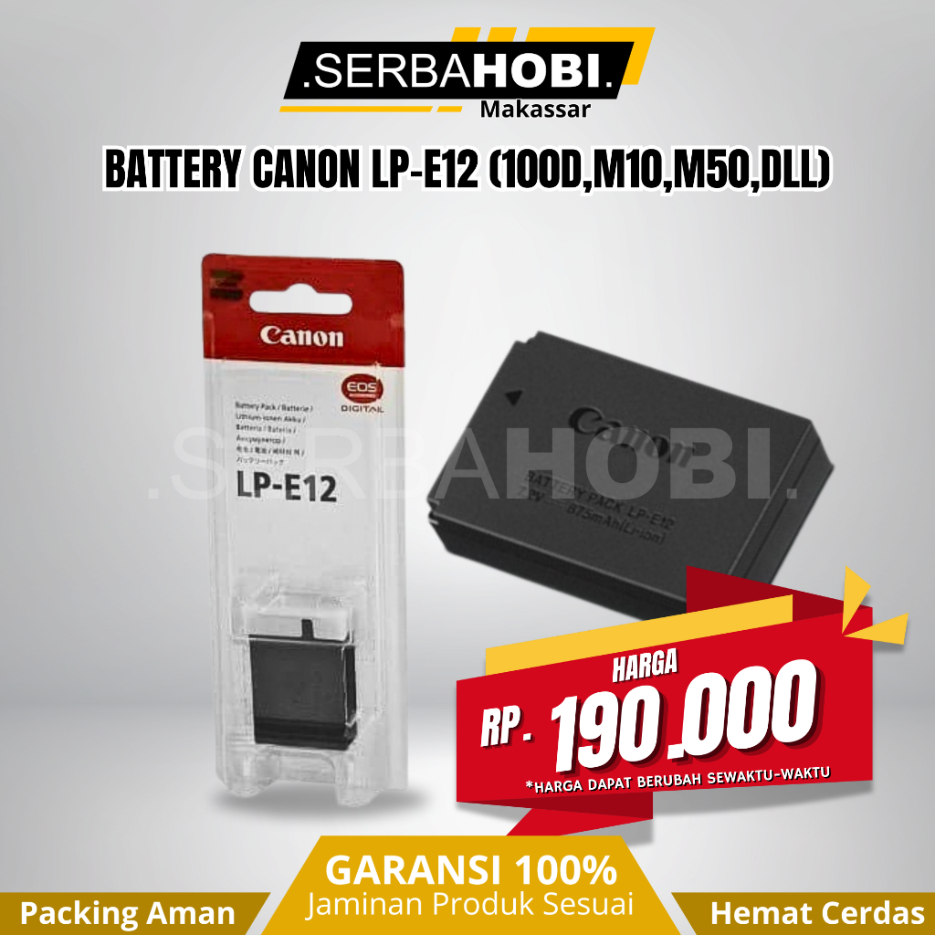 Jual Battery Canon LP-E12 – Daya Tahan Lama, Performa Maksimal | Shopee