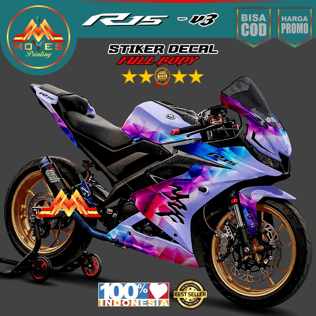 Jual Tahan Lama Cod, Decal R15 V3 Full Body Stiker R15 V3 Full Body ...