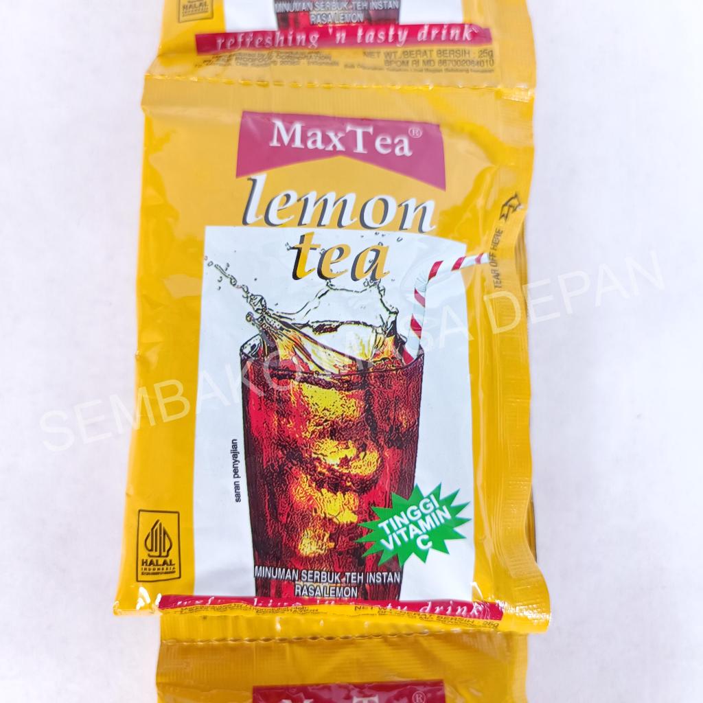Jual MaxTea Lemon Tea 25 gr Tinggi Vitamin C Max Tea Minuman Serbuk Teh ...