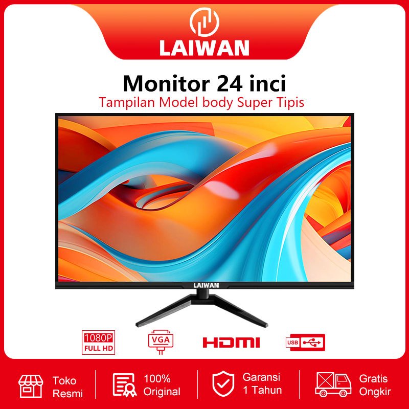 Jual LAIWAN LED Monitor 24 inch Monitor PC Berkualitas Premium dengan ...