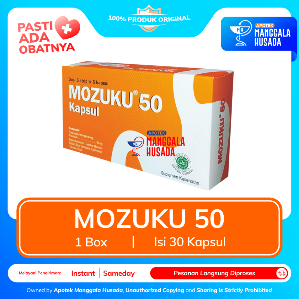 Jual MOZUKU 50 SUPLEMEN KESEHATAN LAMBUNG @ 30 KAPSUL | Shopee Indonesia